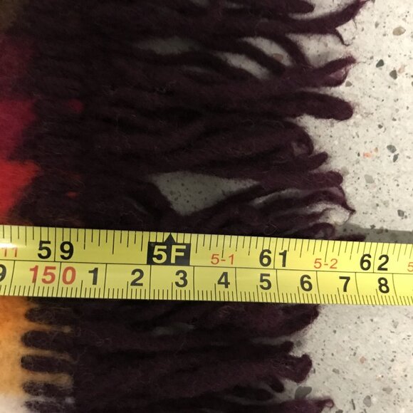 Pendleton Depuis 1863 Wool Blanket Aztec Southwestern Brown Orange 66" X 61" - Picture 7 of 9